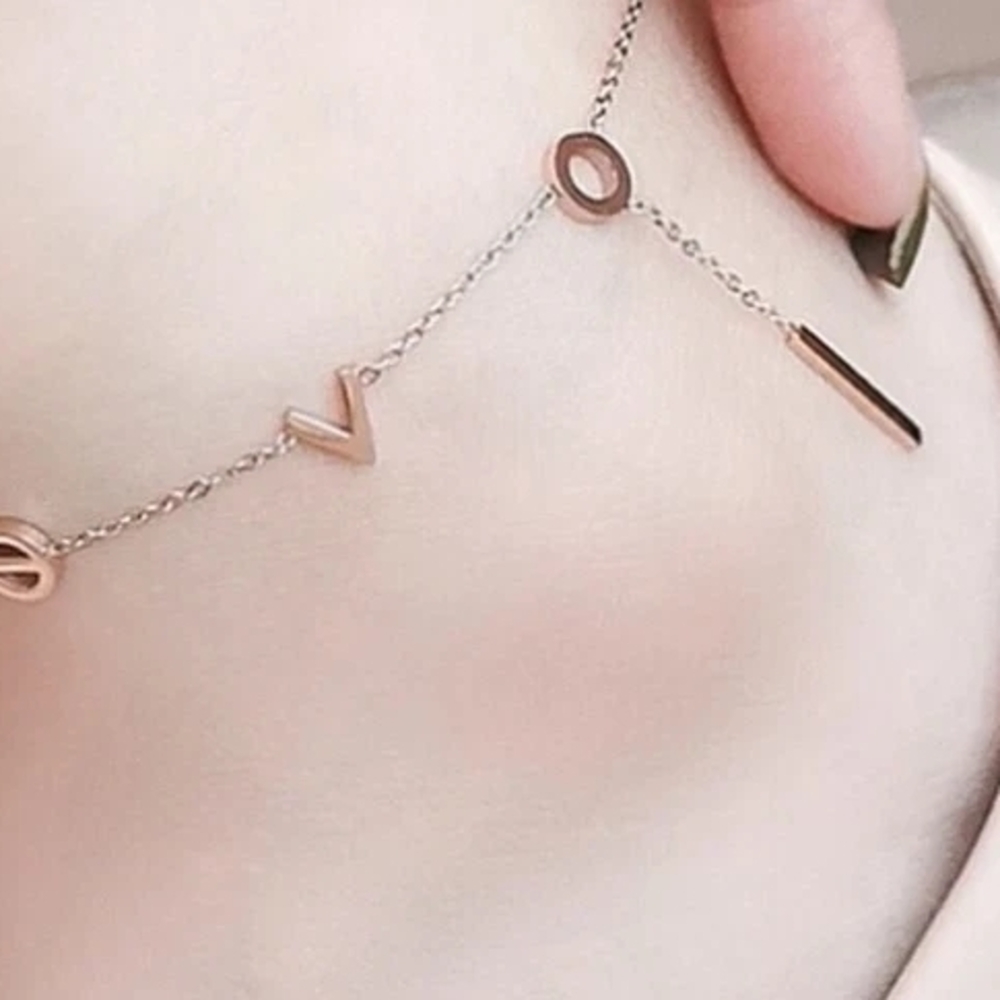 ANKLE GOLD LOVE LETTERS BRACELET